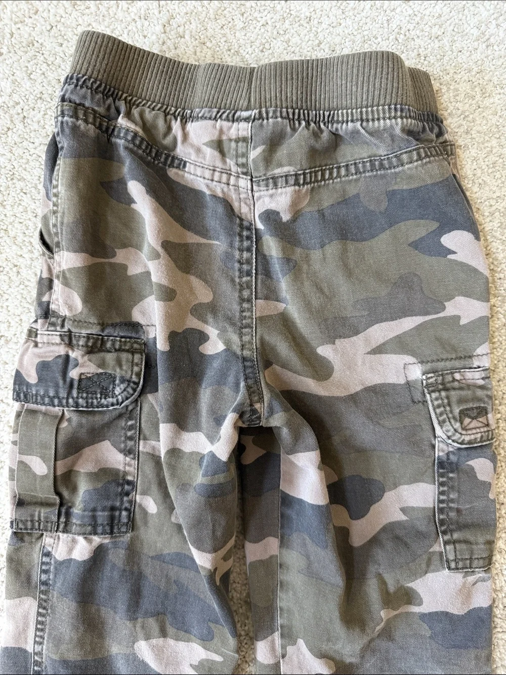 Boys' Camo Cargo pull-on, straight leg pants (size 5t)